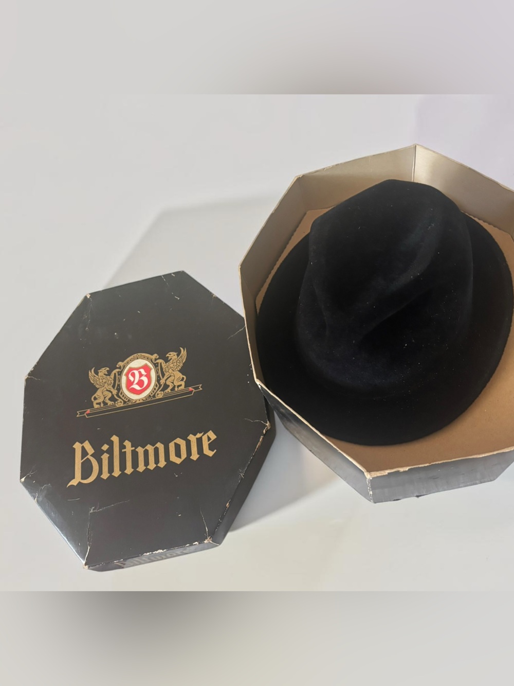 Vintage Imperial Stetson Black Fedora Made in Canada Original Box Simpson's